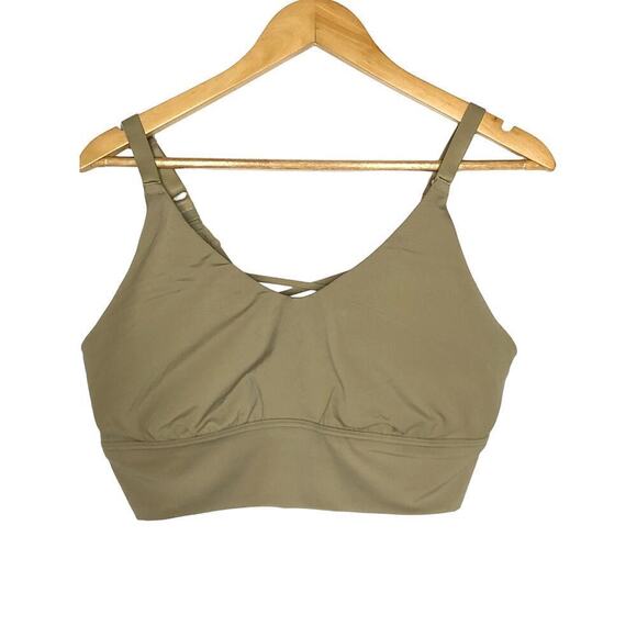 Offline by Aerie Real Me Sports Bra Strappy Back Medium Support Tan NWT XL - Picture 1 of 6